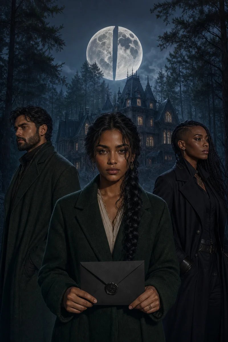 Moonbound Oath — original story cover with its main characters